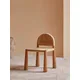 Vintage Solid Rattan Chair Woven Single Seat Minimalist Cream Style Design Model Furniture Dining