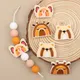 5/10 Pcs Silicone Beads Elephants Giraffes Free BPA Nipple Dummy Holder DIY Chewable Teething Toys