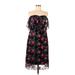 Sam Edelman Cocktail Dress: Black Floral Dresses - New - Women's Size 6