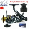 New Okuma Dual Brake Metal Wire Cup Fishing Reel 18K Max Drag5.2:1/4.9:1 Spinning Wheel G3000-6000