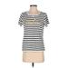Broome Street Kate Spade New York Short Sleeve T-Shirt: Ivory Print Tops - Women's Size Small