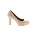 UNLISTED A Kenneth Cole Production Heels: Pumps Chunky Heel Cocktail Party Ivory Solid Shoes - Women's Size 9 - Round Toe