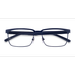 Male s rectangle Dark Blue Metal Prescription eyeglasses - Eyebuydirect s ARNETTE Mokele