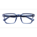 Unisex s square Crystal Blue Acetate,Eco Friendly Prescription eyeglasses - Eyebuydirect s Beck