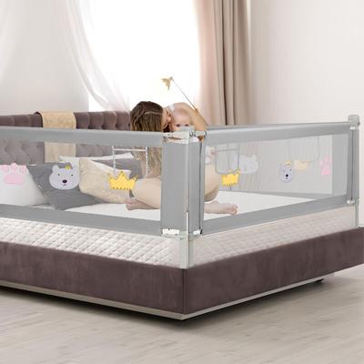 Swanew - Bettgitter Rausfallschutz Bett 200cm Baby Bettschutzgitter mit Höhenverstellbar