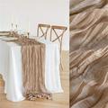 2 pièces écharpe en tissu froissé drapeau de table drapeau de table de fête fête d'anniversaire décoration en tissu froissé fil de Barry pâte frite torsions serviette froissée