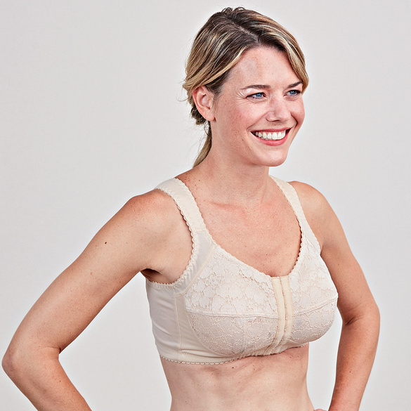 Bügelloser BH mit Frontverschluss hautfarben, Cup D Image
