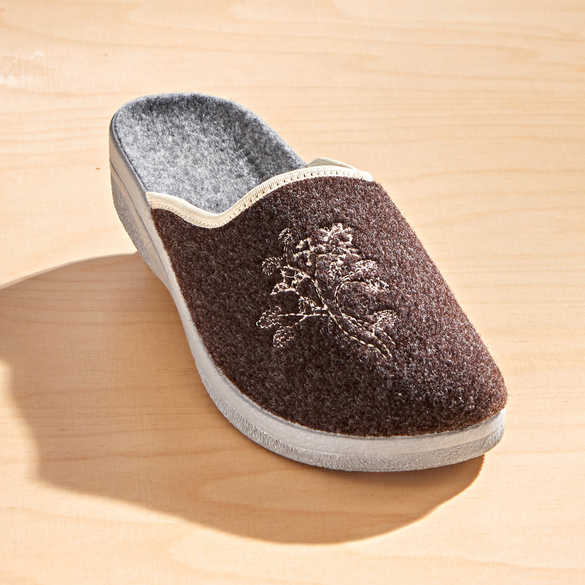 Pantoffel "Cara" dunkelbraun Image