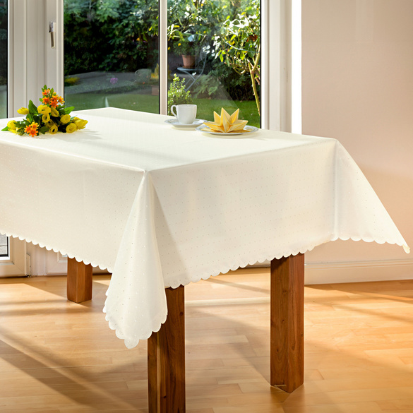 Jacquard-Tischdecke "Tupfen" ecru, 150 x 225 cm Image