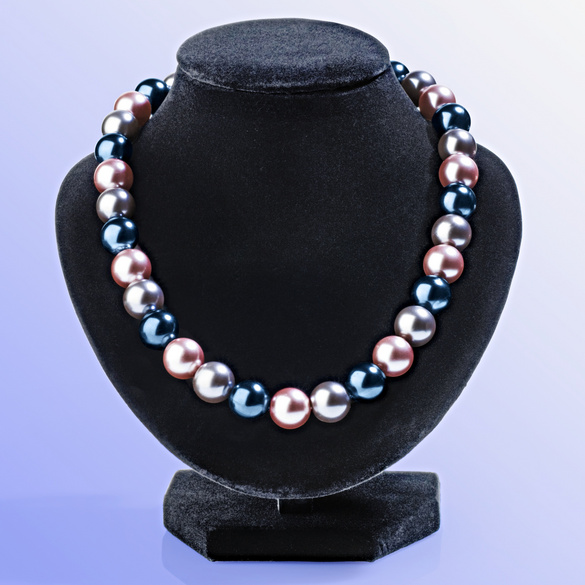 Perlenkette grau-flieder Image