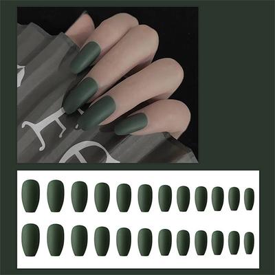 Sensual Scrub Ballet Nail Matte Coffin Nail Wear Nail Nail Piece Trapezoidal Fake Nail Finished Product