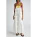 Fruits Richilieu Tiered Cotton Maxi Sundress