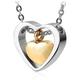 memory cremation ashes jewelry double heart urn necklace for ashes keepsake memorial pendant urn lockets for ashes for loved one(silver and gold)