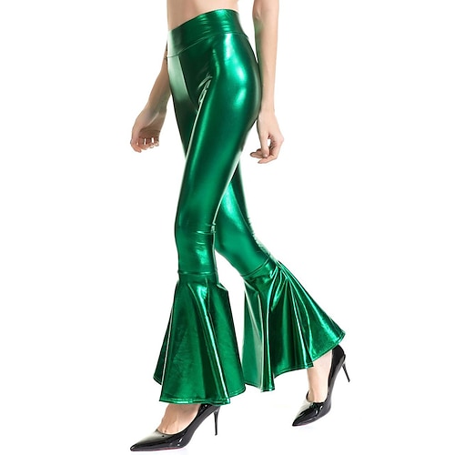 Disco-Tanzkostüme exotische Tanzkleidung Pole-Tanzhose mit Rüschen Rüschen reine Farbe Damen-Leistungstraining aus hohem Polyester Image