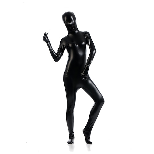 Glänzende Zentai-Anzüge Cosplay Kostüm Bodysuit Karnevalskostüm Ganzkörperanzug Herren Damen Sexy Kostüm Einfarbig Elasthan Latex Kostüm für Halloween
