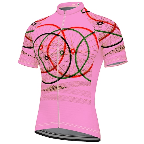 21Grams Herren Kurzarm Fahrradtrikot Sommer Elasthan Polyester Blau Rosa Grün Lustig Fahhrad Trikot / Radtrikot Oberteile Bergradfahren Straßenradfahren Atmungsaktiv Rasche Trocknung / Athlässigkeit Image