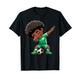 Fußball Schwarz Kind Lustig Dabbing Afro Fußball Jungen Mädchen Kinder T-Shirt