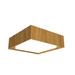 Accord Lighting Meio 1-Light LED Flush Mount, Wood in Brown/White | 4.72 H x 19.69 W x 19.69 D in | Wayfair 586LED.09