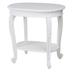 AFK Furniture Sandrine Solid Wood End Table w/ Storage Wood in White | 26.5 H x 26 W x 18 D in | Wayfair 24-04-WW