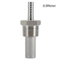 1/2 inch MPT Oxygen Stone 1/4 inch Barb Inline Carbonation Aeration Quick Disconnect 304 Stainless Steel Set 1/2 inch MPT Homebrew Stone (0.5Micron)