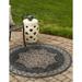 Unique Loom Antique Outdoor Traditional Rug 10 8 x 10 8 Round Charcoal Gray