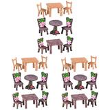 9 sets of Miniature Garden Furniture Ornaments Fairy Gardens Table Chairs Micro Tables Chairs
