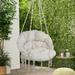 Hammock Chair Hanging Cotton Rope Hammock Swing Chair for Indoor and Outdoor with Cushion