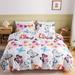 Butterfly Bedding Set Butterfly Duvet Cover Set Twin Full Queen King Size Blue Purple Butterflies Printed Comforter Cover Set for Girls Kids Teens 1 Quilt Cover 2 Pillowcases 3 Piece