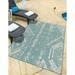 Unique Loom Anthro Outdoor Bohemian Rug 9 0 x 12 0 Rectangle Light Aqua