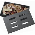 Gas Grill Cast Iron Wood Chip Smoker Box With Lid 8.25 X 5.25 X 1.5