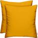 Sunbrella Indoor Outdoor Decorative Patio Square Throw Pillows Water Resistant Set Of 2 (17 X 17 Canvas Sunflower Yellow)