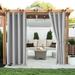 LORDTEX Linen Look Indoor/Outdoor Curtains 52 x 108 Inch Light Grey Waterproof Privacy Sun Blocking Textured Grommet Curtains for Patio Pergola Porch Deck Lanai and Cabana Set of 2 Panels 52 x 108 inch Light Grey