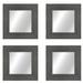 Living-Designs Moulding 4 Piece Modern & Contemporary Beveled Mirror Set Resin in Gray | 22 H x 22 W x 0.75 D in | Wayfair MIREC950-16_16x4