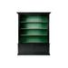 Michel Ferrand Faubourg 86.6" H x 70.1" W Solid Wood Standard Bookcase Wood in Black/Brown/Green | 86.6 H x 70.1 W x 18.9 D in | Wayfair 3522