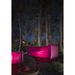 Mojow Yomi 76.5" Wide Outdoor Patio Sofa w/ Cushions Metal in Pink/Indigo | 27.3 H x 59.4 W x 30.1 D in | Wayfair 3760283028838