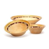 Natalis - Emozioni d'Arte Ambrine 3 Piece Serving Bowl Set Wood in Brown | 4 H x 16.1417 D in | Wayfair 77003SF
