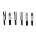 6Pcs Cutter Heads for Chamfer Plane Carbon Steel Chamfering Blades Replacement Set Versatile for Woodworking Includes Sharp Corner Round Corner Double Sharp/Round Corner 1/8 3/16 1/4 Round