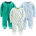 Simple Joys by Carter s Baby Boys Cotton Footed Sleep and Play Pack of Months Sports Pack/Cars/Dinosaur
