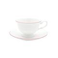 Twig New York Amelie Brushed Rim Cup & Saucer Bone China/Ceramic in White | 2.5 H in | Wayfair 034708-00109