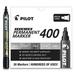 Pilot 44144 Premium 400 Chisel Tip Black Ink Permanent Marker (36/Box)