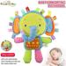 HAOAN Monkey/Tlephant Taggie Activity Blanket and Sensory Toy Baby Gifts for Newborns Baby Infant Lovey Soft Toy - Clam Down and Play Your Baby Baby taggy Toy