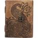 Wild Ranger Peacock Embossed Antique Handmade Leather Journal for Men & Women 7X5 inch Brown
