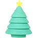 JUNWELL Christmas Tree Stacking Ring Teether Toy Silicone Christmas Tree Toy Soft Building Rings Stacker and Teethers Early Educational Christmas Tree Stacking Tower for Boys Girls