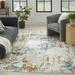 Nourison Concerto Abstract Beige Blue Rust 5 3 x 7 3 Area Rug (5x7)