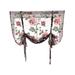 iOPQO Curtain Rod Liftable Kitchen Bathroom Window Roman Curtain Floral Sheer Voile Valances Flower Roman Blind 60*120 M