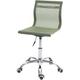 Décoshop26 - Chaise de bureau pivotante sans accoudoirs revêtement en maille tissu/textile vert