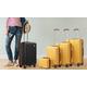 Kono Flexible Hard Shell Abs Suitcases, 20 ,Black,One