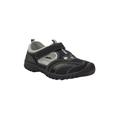 Wide Width Men's Sport Sandal by KingSize in Black Grey (Size 9 1/2 W)