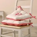 Dibor Set Of 2 Gingham Stag Indoor Style Dining Chair Seat Pad Cushions