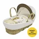 Kinder Valley Tiny Ted Cream Baby Moses Basket Bedding Set For Newborn Baby Girls And Boys